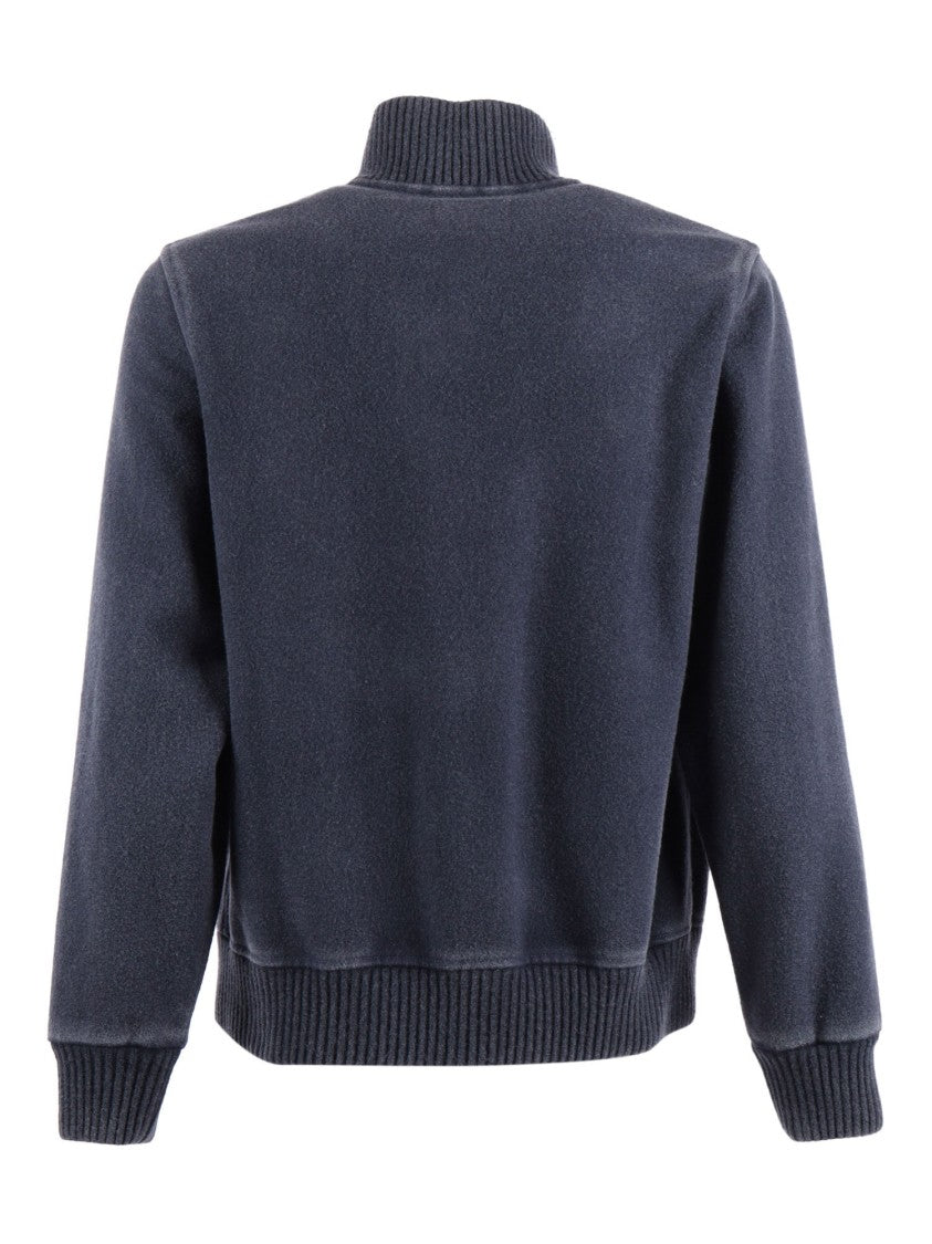 Circolo 1901 Tailored Grey Wool Pilot Coat With High Collar