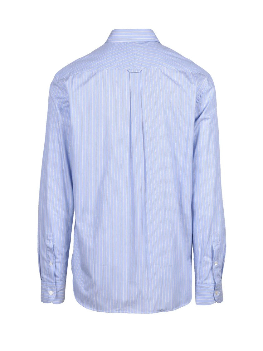 Deuxieme Sky Blue/White Striped Cotton Shirt