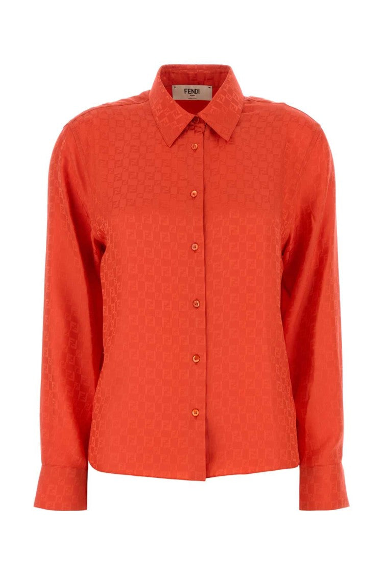 Fendi Colar Jacquard Shirt