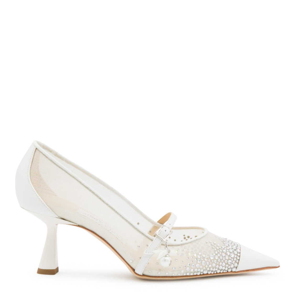 Jimmy Choo White Aren Pumps