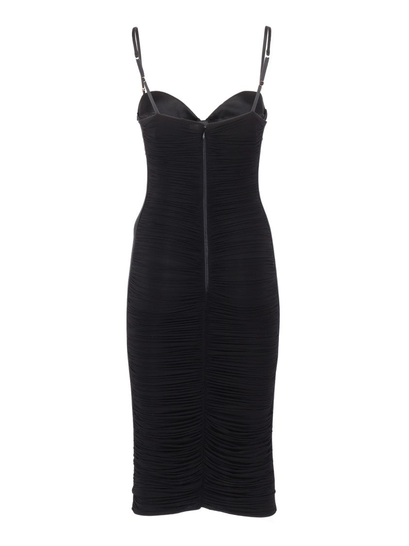 Elisabetta Franchi Fitted Evening Dress With Ruched Detailing