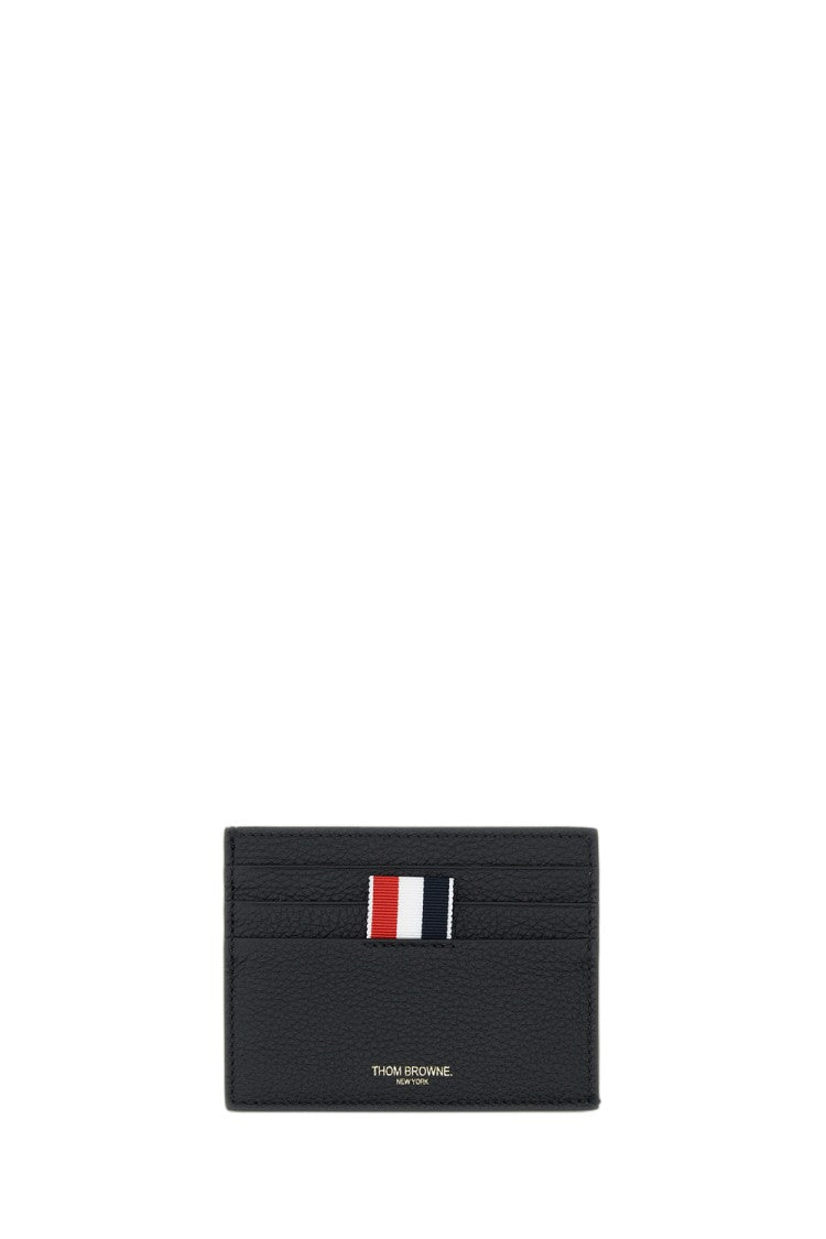 Thom Browne Black Pebbled Leather Card Holder