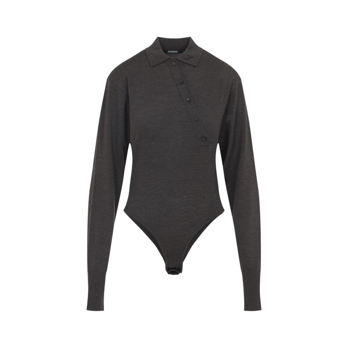 Jacquemus The Tordu Dark Brown Merino Wool Body