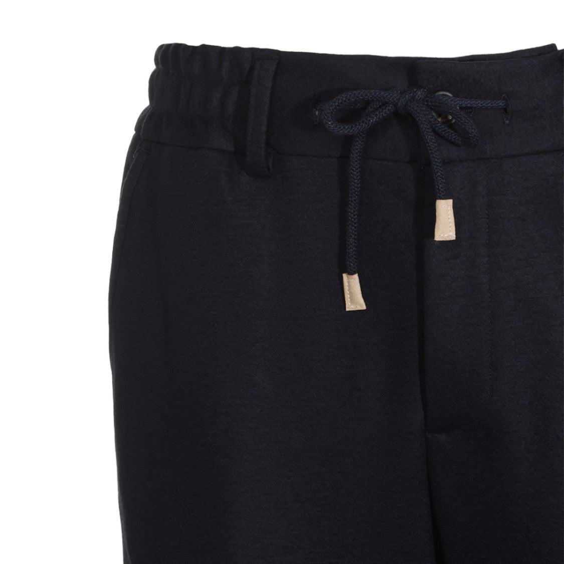 Eleventy Black Tapered Adjustable Waist Straight-Leg Pants