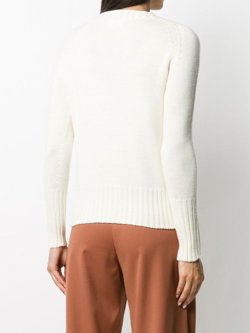 Drumohr Classic Ribbed Crew Neck Wool Sweater