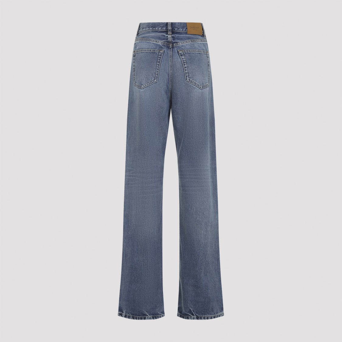 Saint Laurent High-Waisted Straight-Leg Jeans With Classic Five-Pocket Design