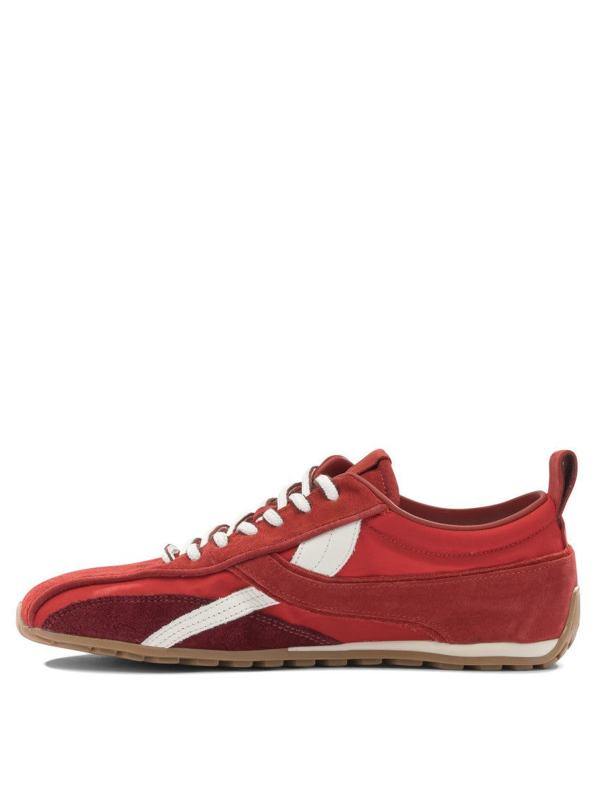 Alohas Minimalist Leather And Suede Sneakers With Integrated Lacing