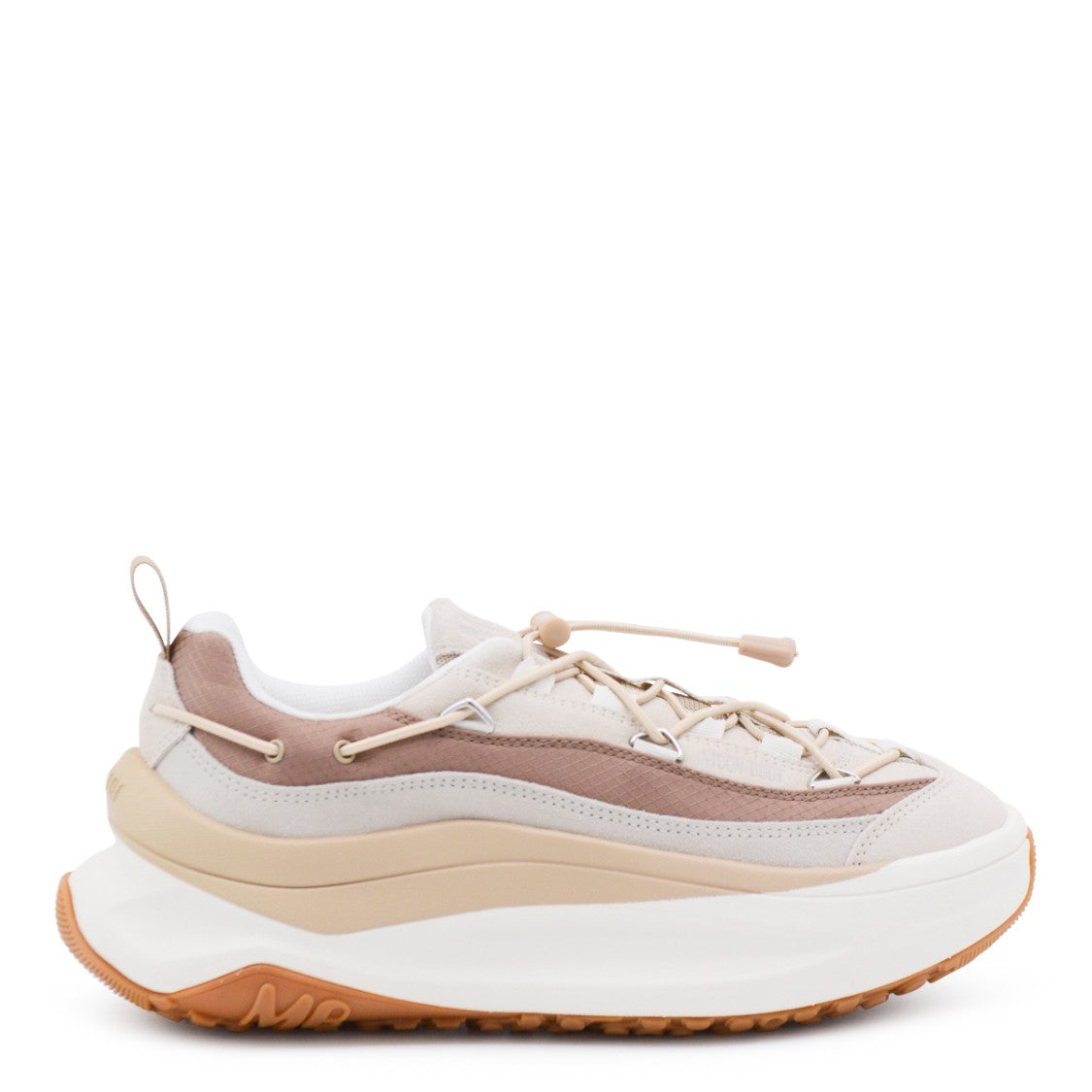 Moon Boot White And Beige Moon247 Xlace Sneakers
