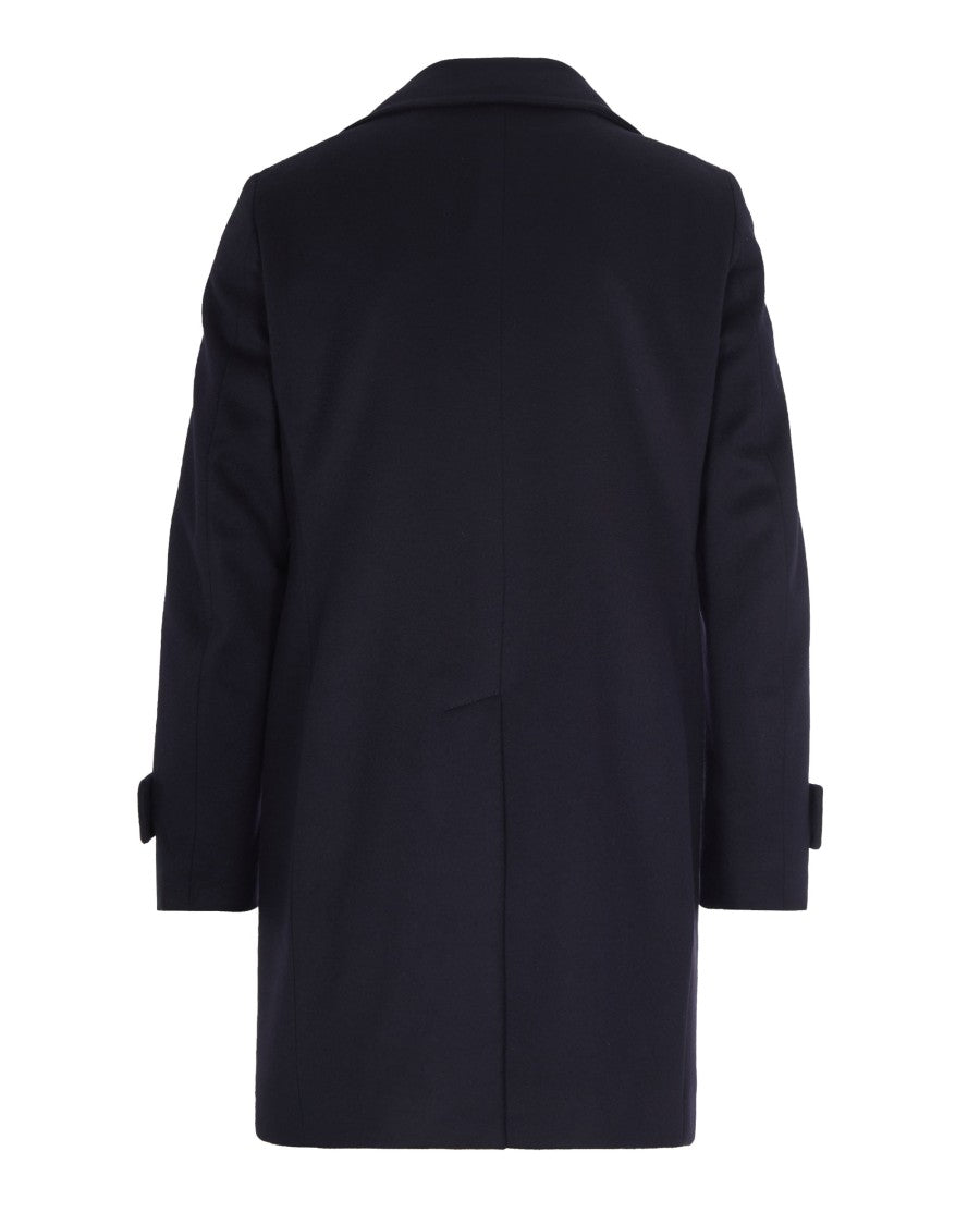 Breras Milano Double-Breasted Coat In Blue