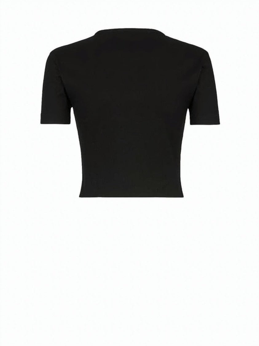 Fendi Fitted Crop Top With Round Neckline