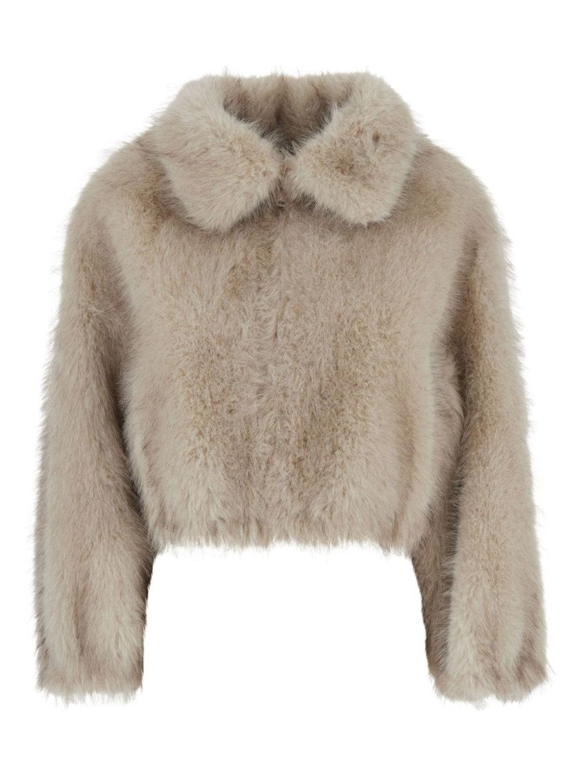 Valentini 1972 Plush Faux Fur Coat With Classic Collar