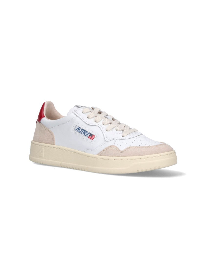 Autry White Medialist Perforated Leather Sneakers