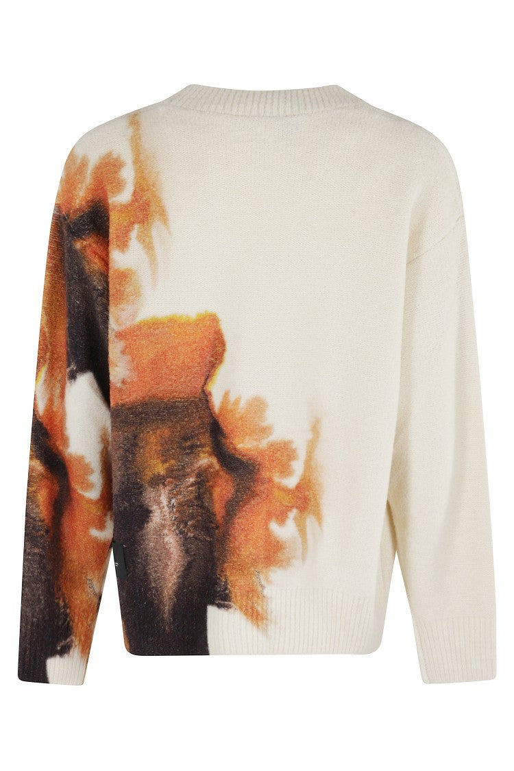 Y-3 Abstract Patterned Cardigan With V-Neck