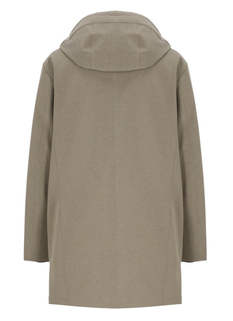Peuterey Beige Hooded Padded Coat