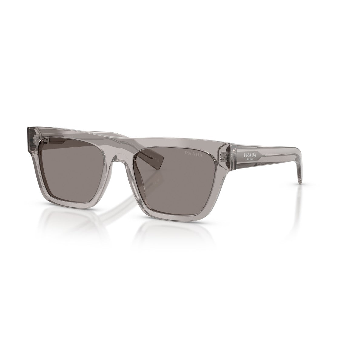 Prada Grey 0Pr C03s Translucent Acetate Sunglasses