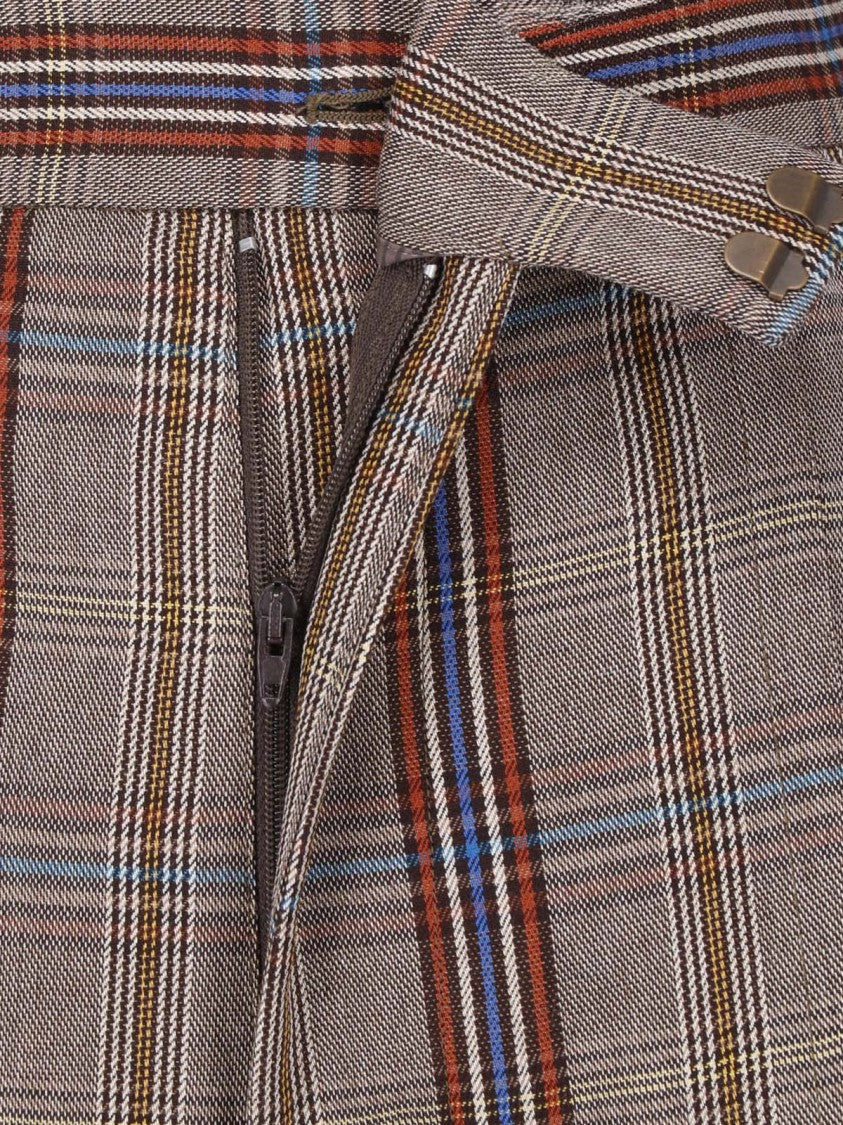 Vivienne Westwood Multicolor Check Wide-Leg Viscose Formal Pants
