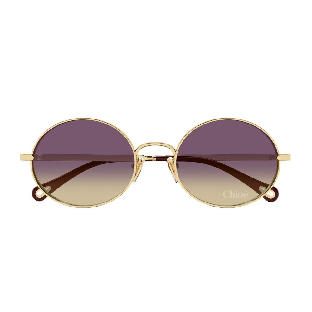 Chloé Ch0326s Aly – Linea Chloé Oval Gold Metal Frame Sunglasses