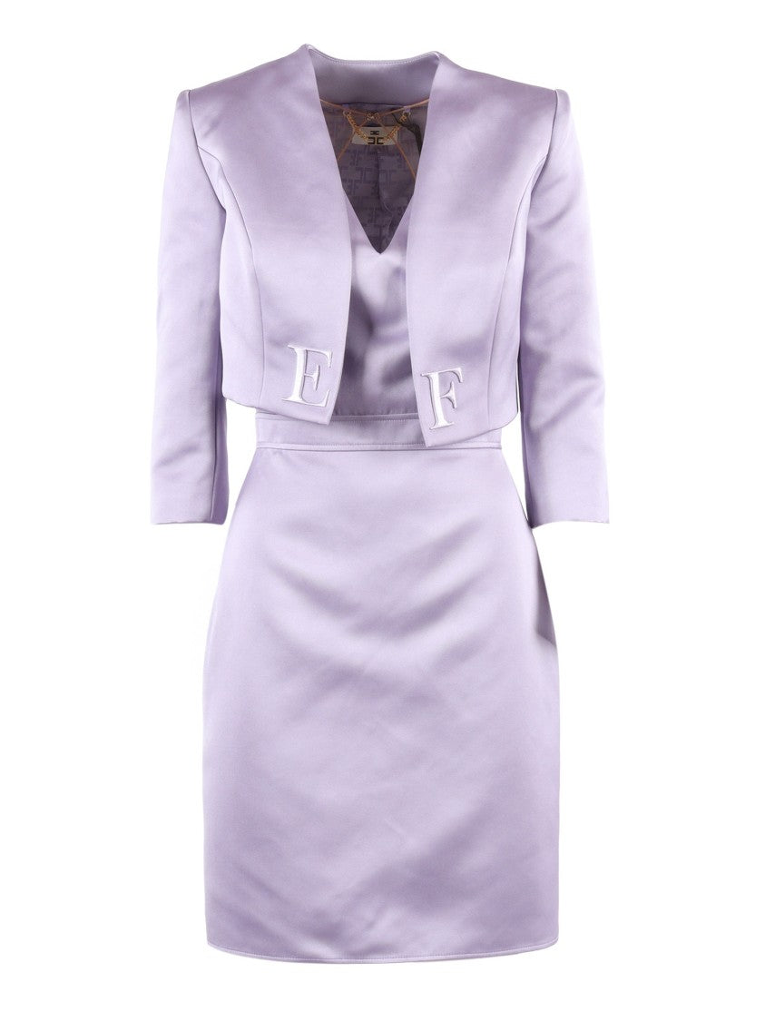 Elisabetta Franchi Sleeveless Mini Dress Jacket Set