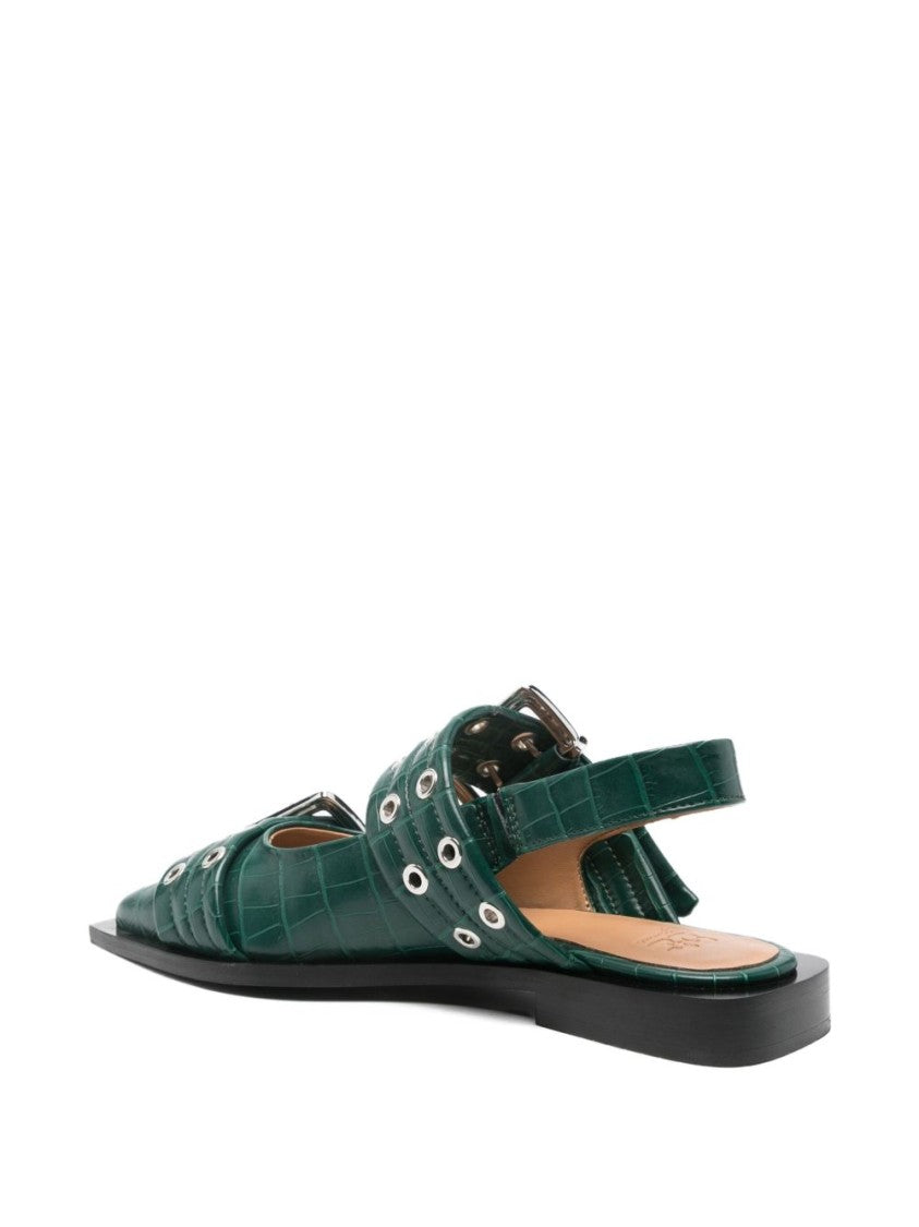 Ganni Feminine Buckle Ballerinas