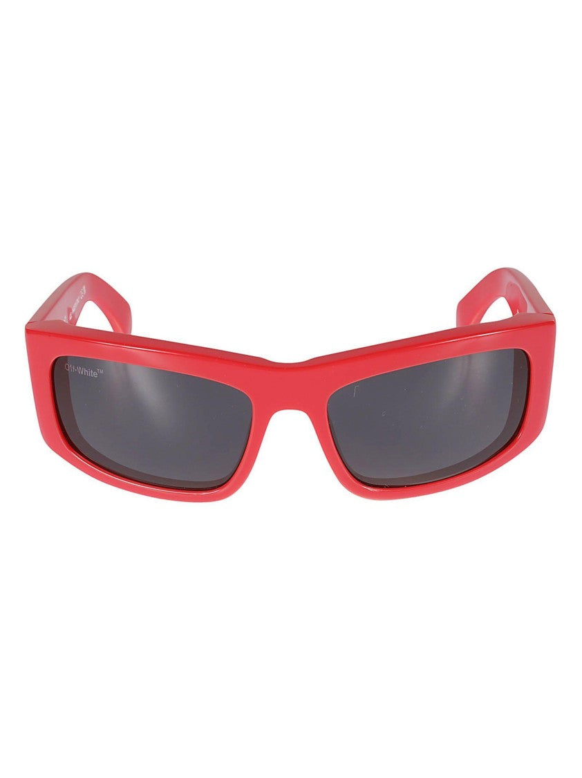 Off-White Oeri044 Joseph Rectangular Red Acetate Sunglasses