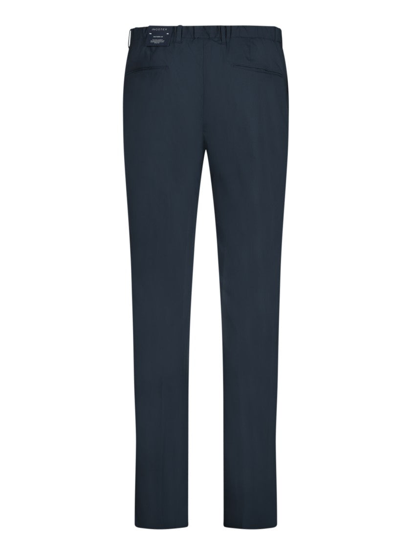 Incotex Slim-Fit Trousers With Modern Cut In Blue