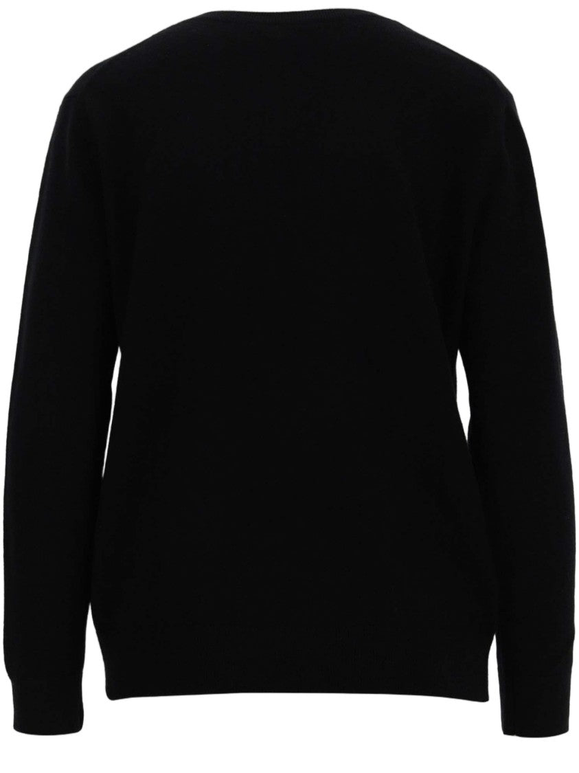 Vince V-Neck Cashmere Sweater With Ribbed Cuffs And Straight Hem