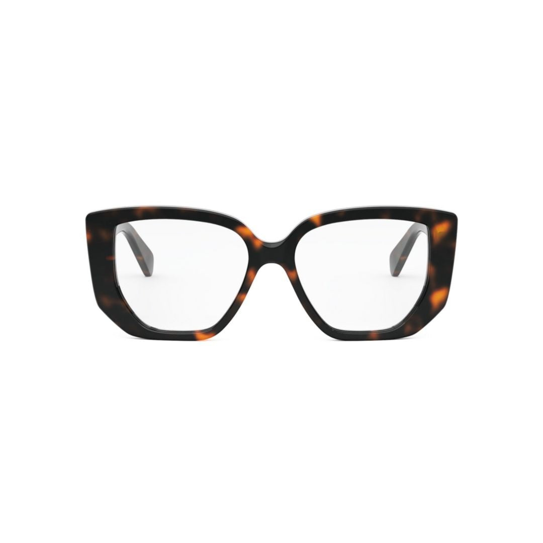 Celine Cl50146i Oversized Square Tortoiseshell Eyeglasses