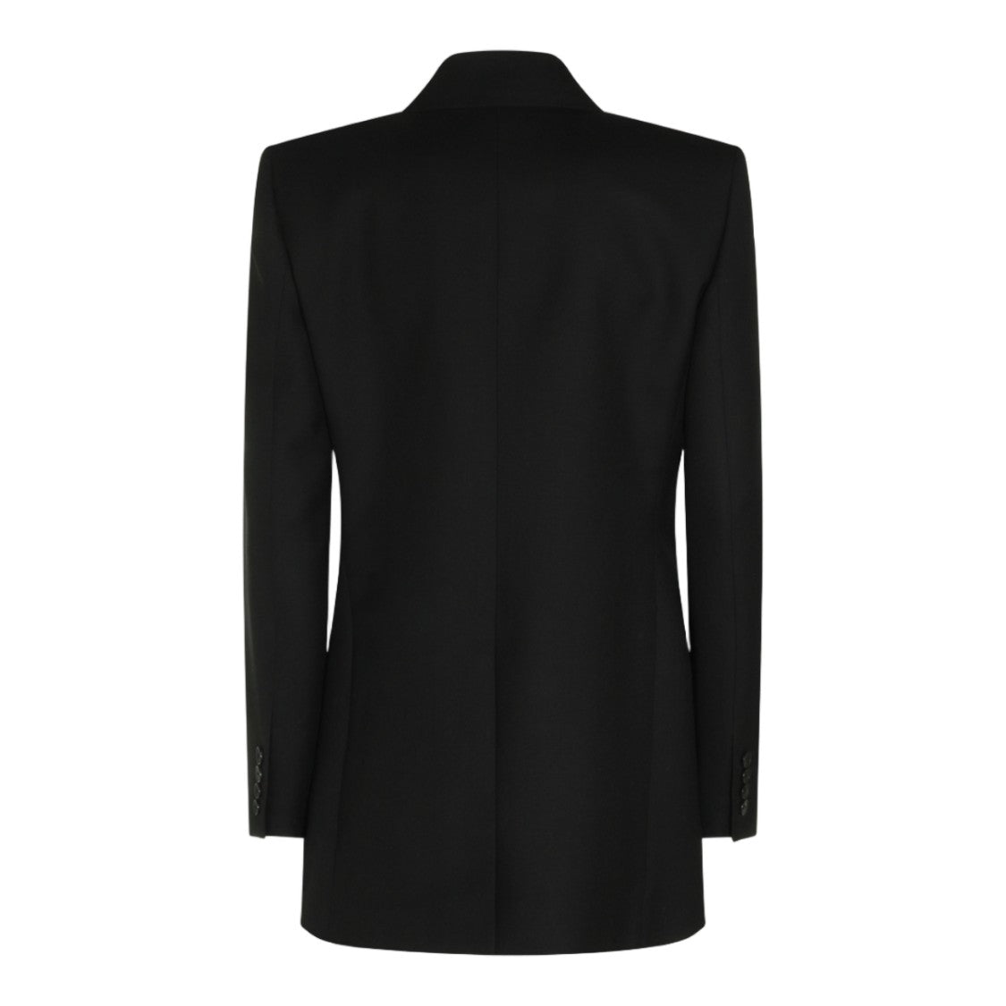 Saint Laurent Double-Breasted Tailored Blazer With Sharp Lapels