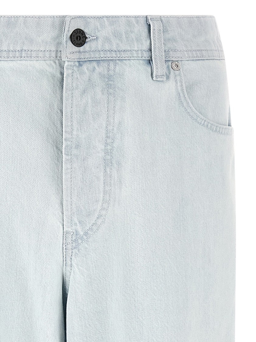 Stone Island Wide Leg Indigo Denim Jeans