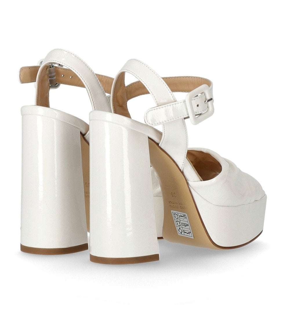 Strategia Rain White Heeled Sandal