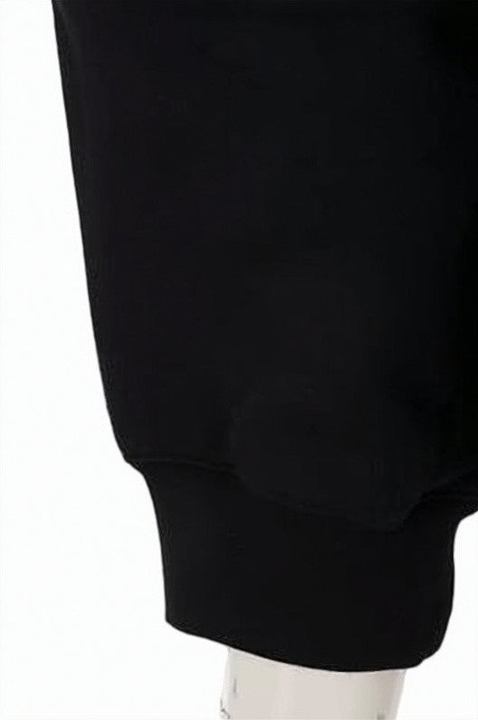 Oamc Relaxed Fit Black Hoodie With Drawstring Hood And Ribbed Cuffs