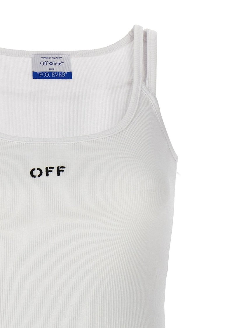 Off-White Logo Midi Dress – White