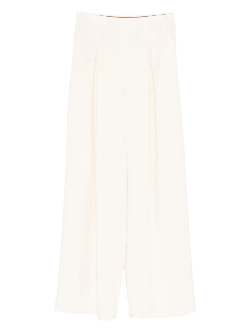 Max Mara White Palude Wide-Leg High-Waist Trousers