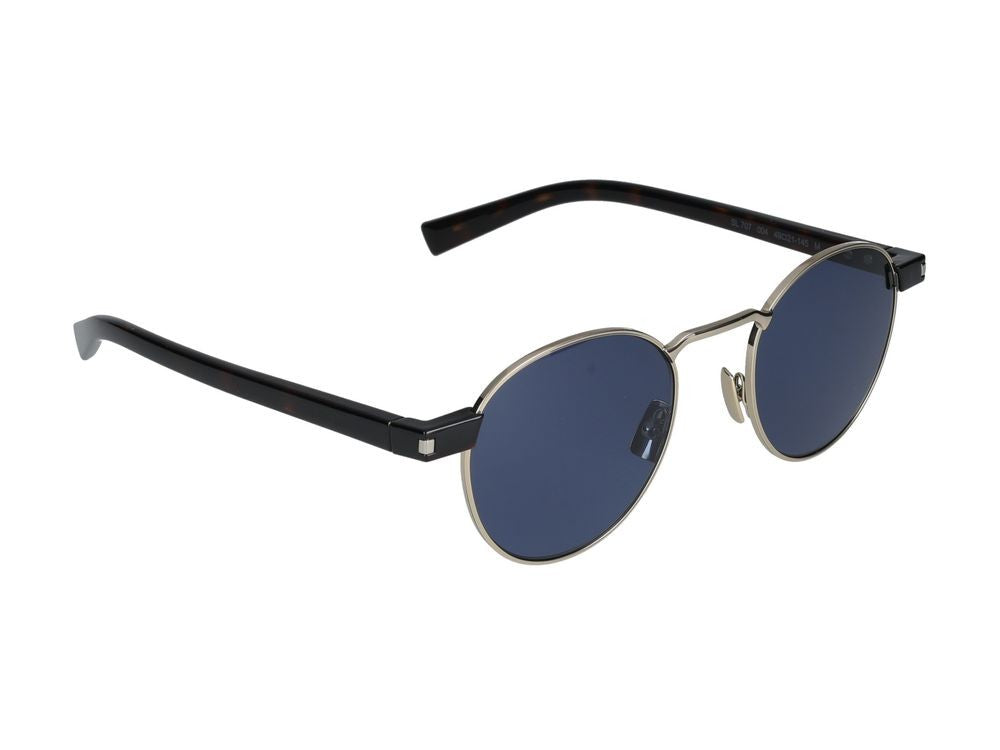 Saint Laurent Gold Gold Metal Frame Round Sunglasses