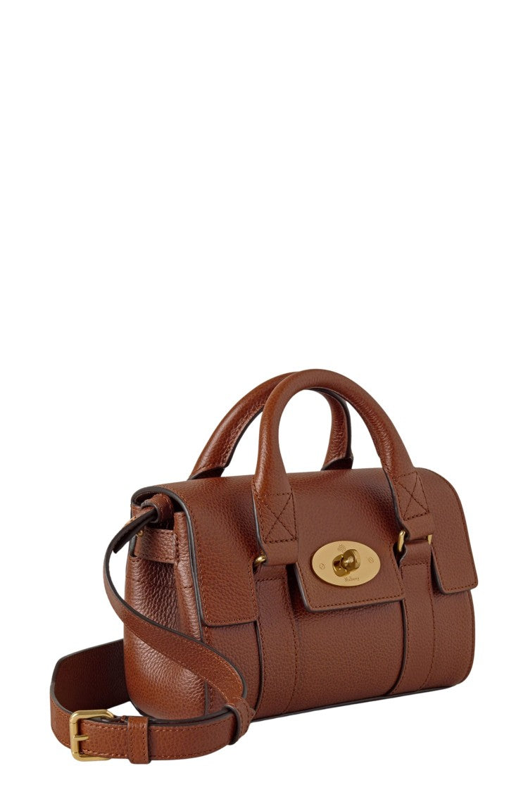 Mulberry Compact Textured Leather Mini Bayswater Handbag