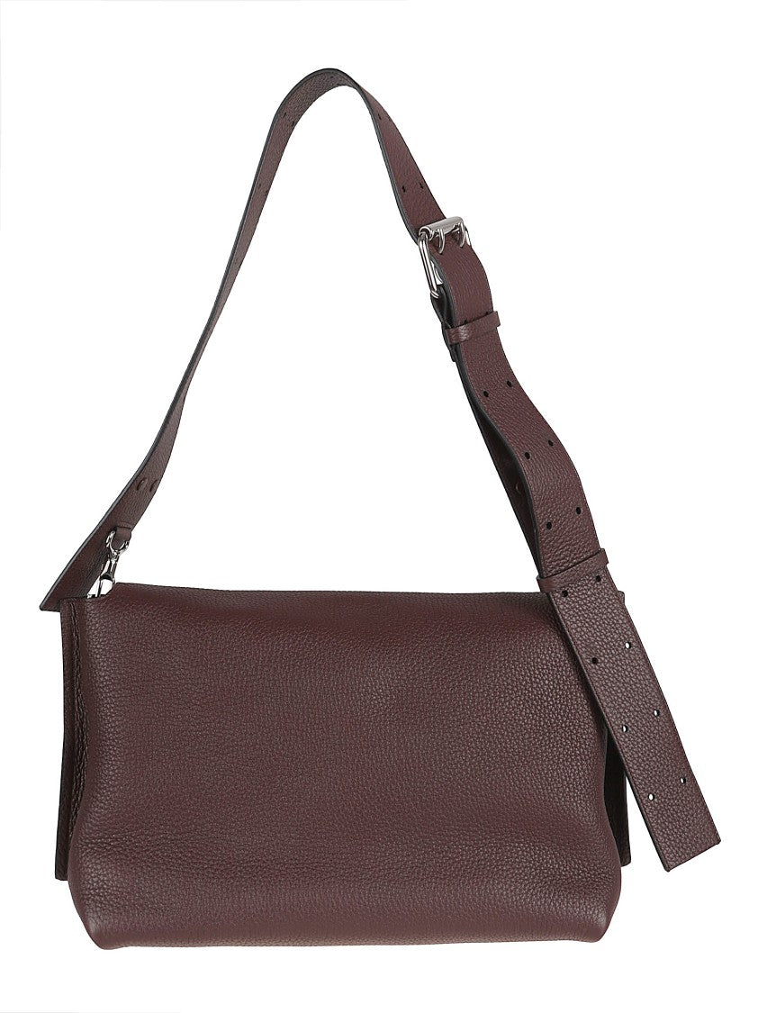 Givenchy Fold-Over Flap Leather Bag With Adjustable Strap