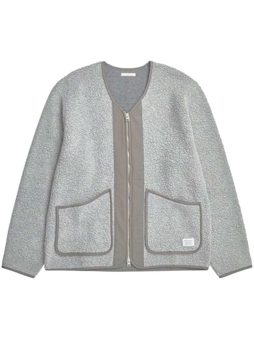 Norse Projects Sherpa Wool Fleece Jacket With High Collar