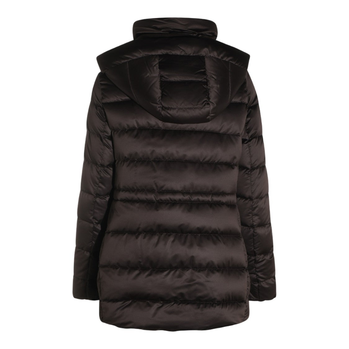 Moorer Quilted Padded Detachable Hood Down Jacket