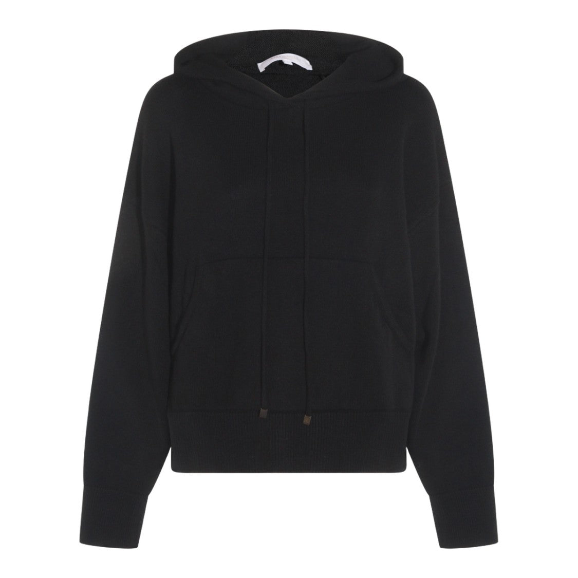 Antonelli Firenze Hooded Black Sweater With Relaxed Fit