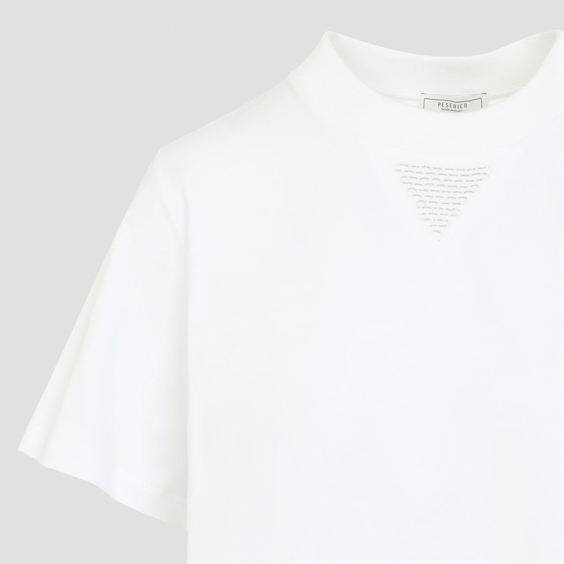 Peserico Short-Sleeve T-Shirt With Subtle Mesh Detail