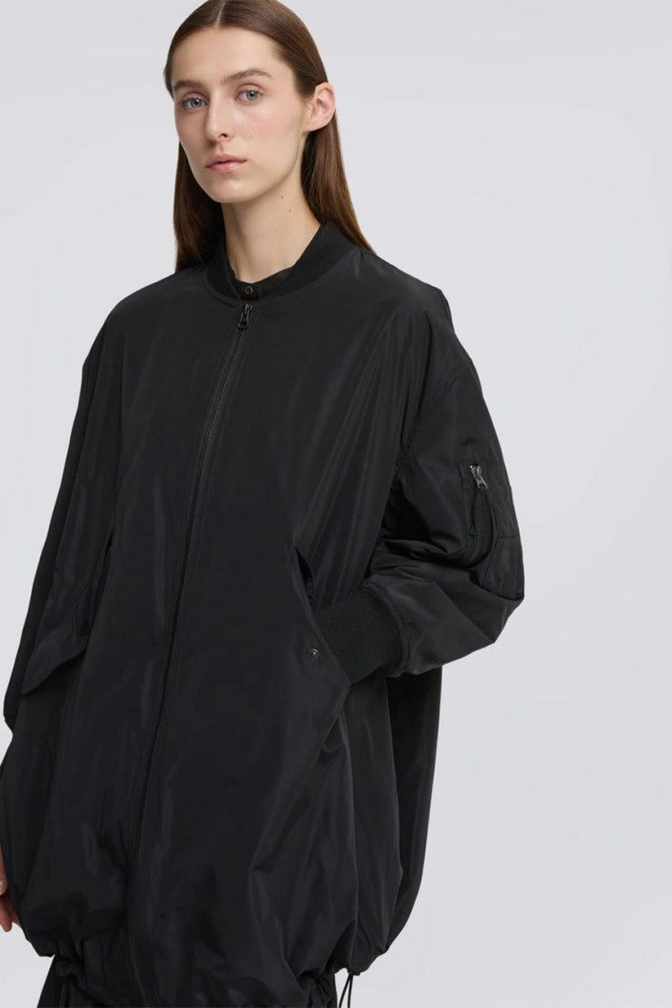 Aspesi Black Bombo Re Zip-Front Bomber Jacket