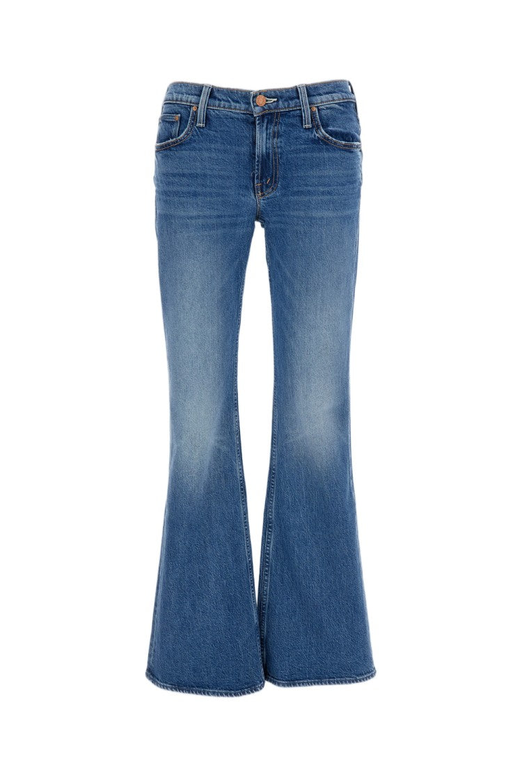 Mother Blue The Jinx Heel Stretch Denim Jeans