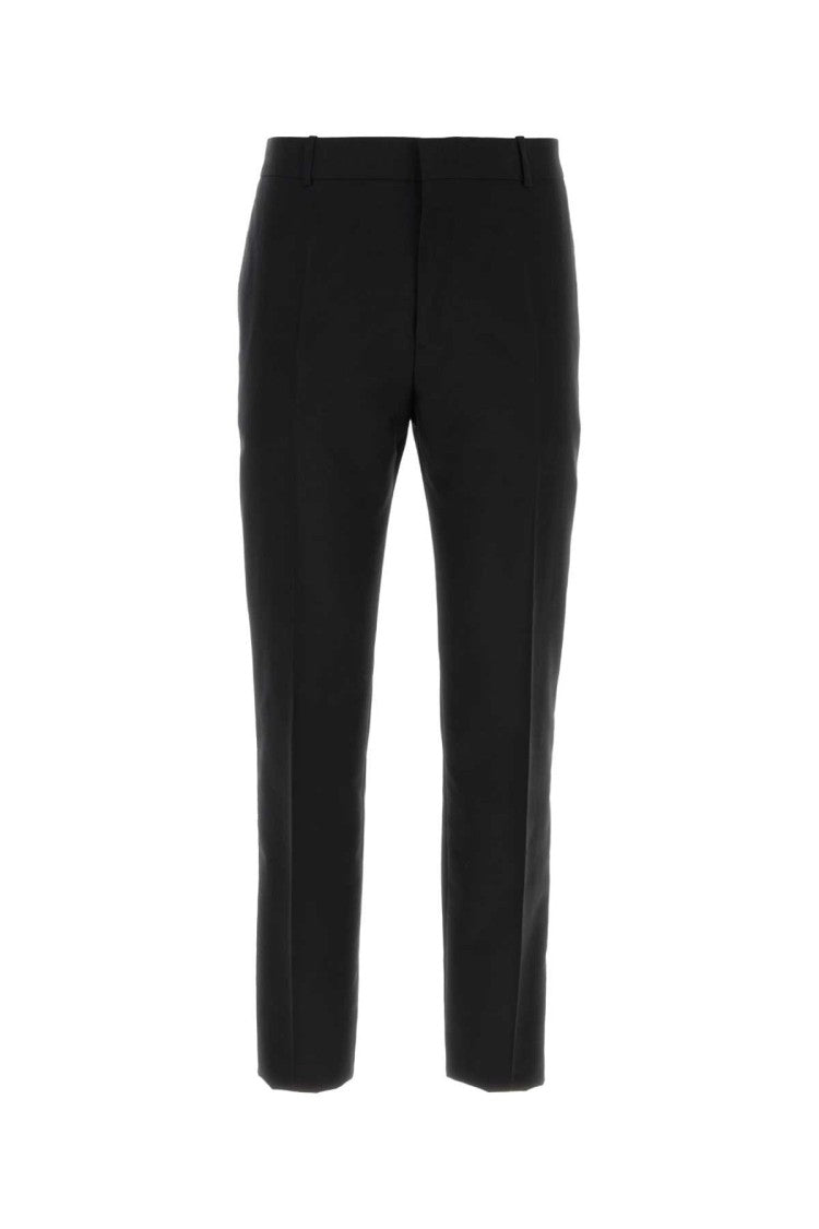 Alexander Mcqueen Black Gabardine Pant