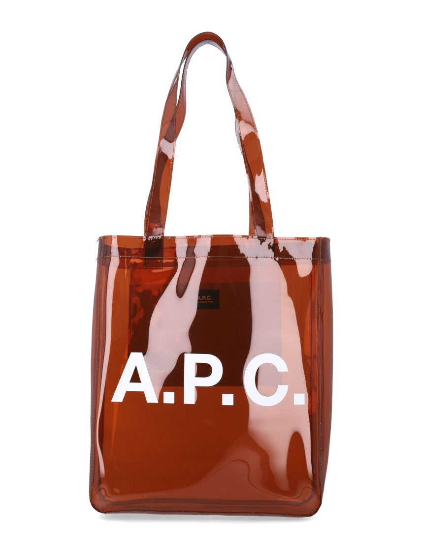 A.P.C. Transparent Pvc Tote Bag With Bold Logo
