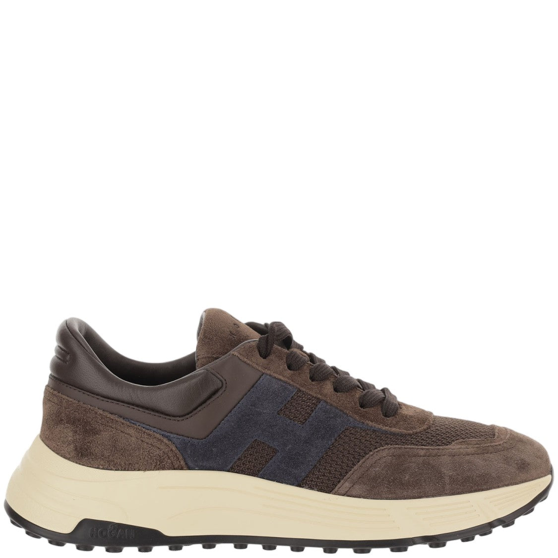 Hogan Brown Hyperlight Memory Foam Suede Sneakers