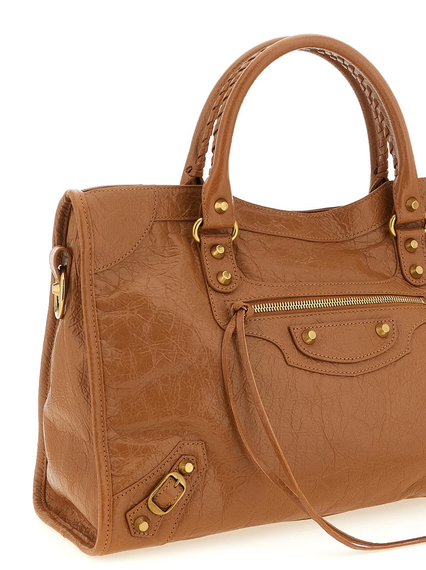 Balenciaga 'Le City M' Lambskin Studded Handbag
