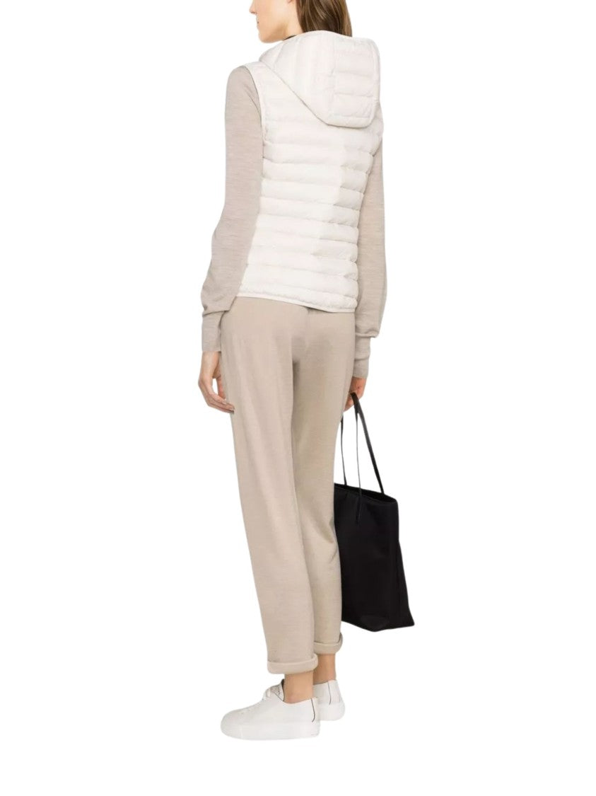 Brunello Cucinelli Beige Subtle Glitter Cotton-Silk Cropped Pants