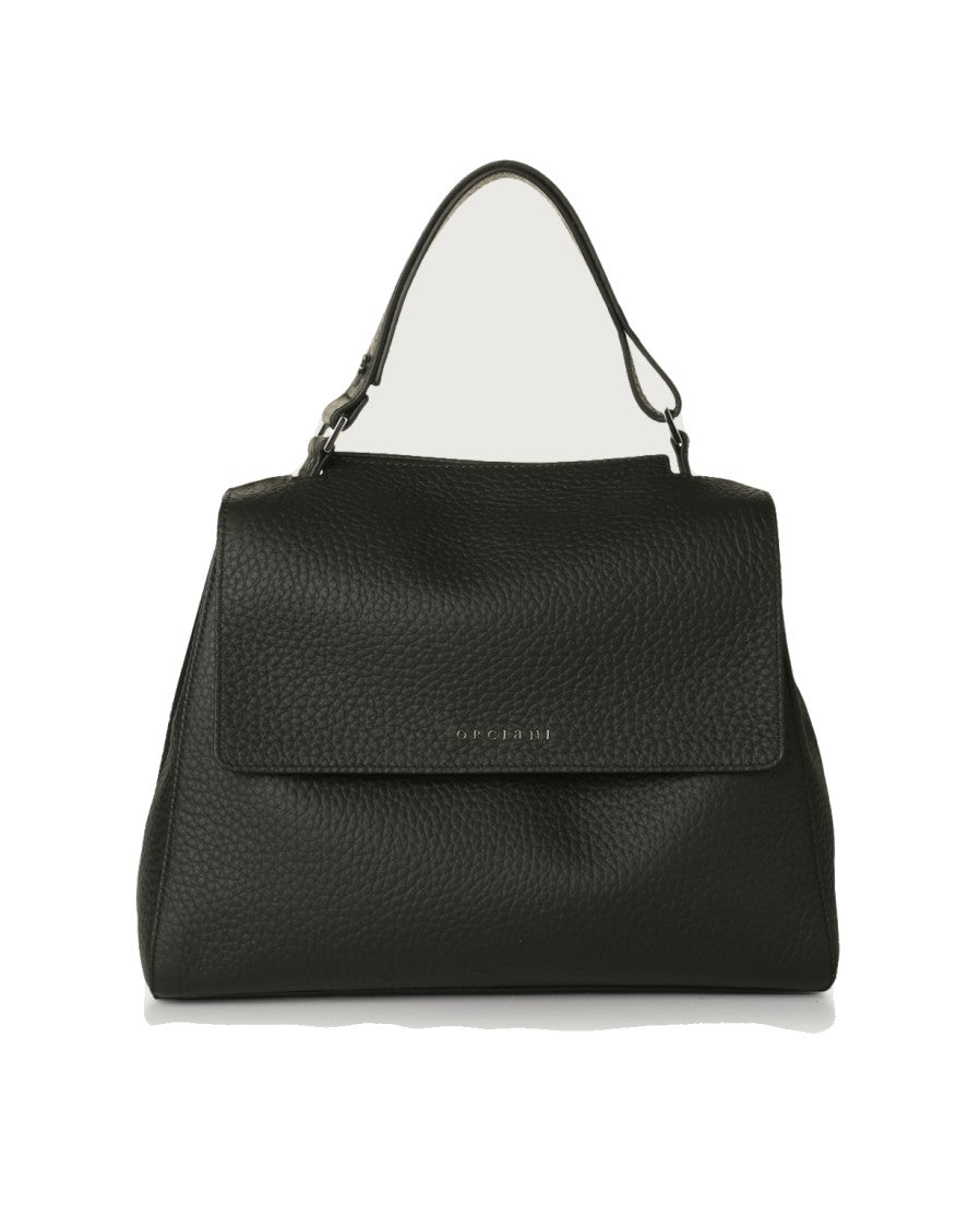 Orciani Medium Textured Leather Shoulder Bag