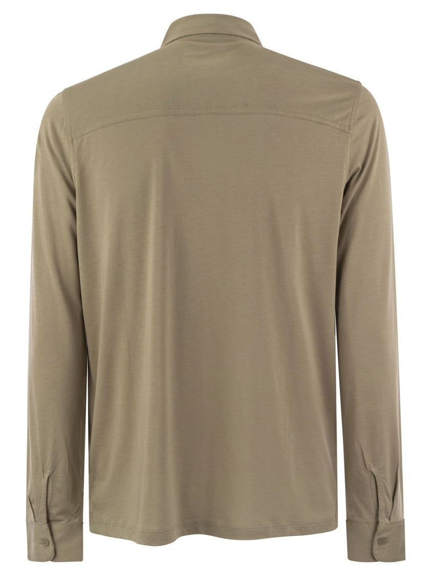 Majestic Long-Sleeved Shirt In Lyocell And Cotton