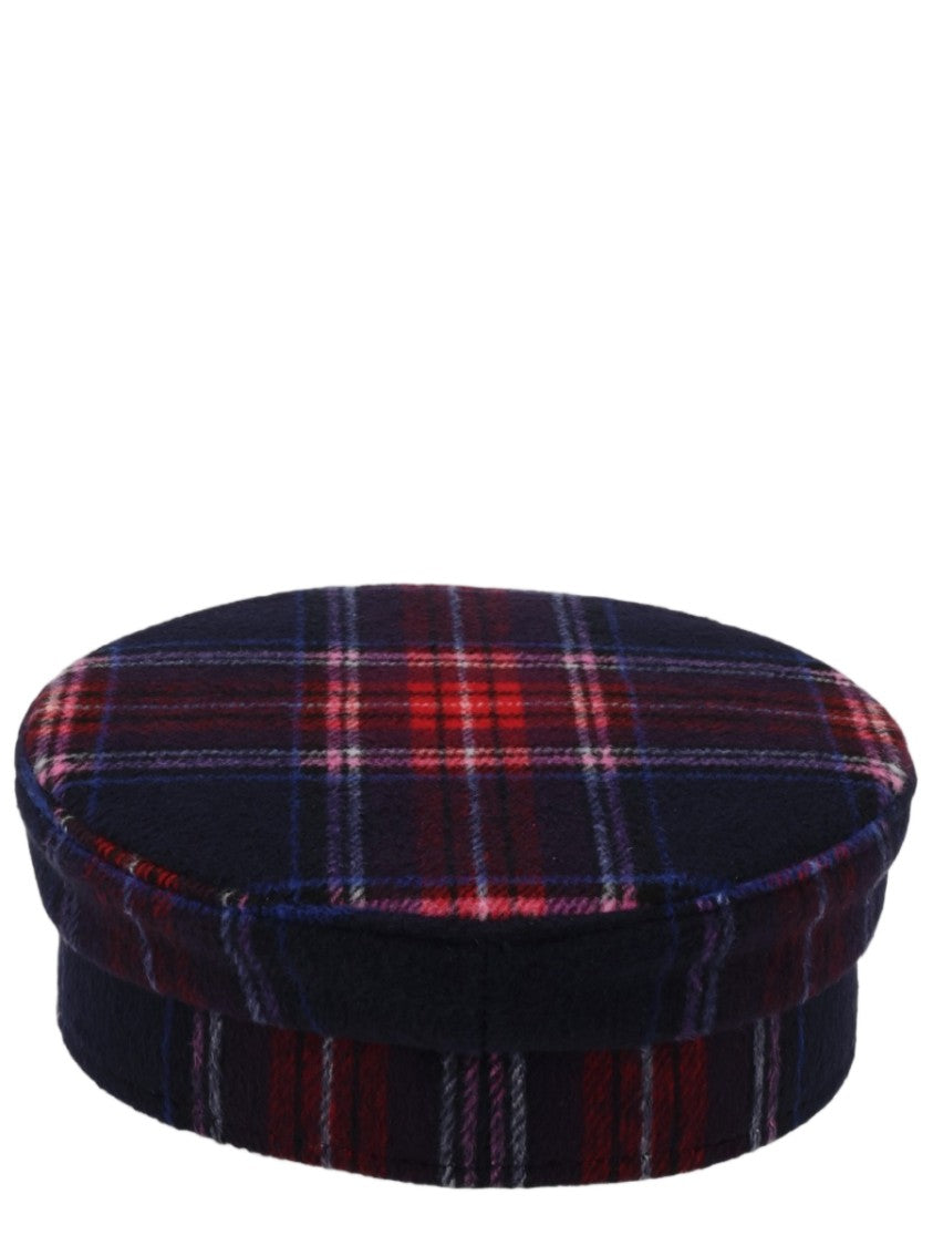 Ruslan Baginskiy Check Pattern Structured Baker Boy Hat